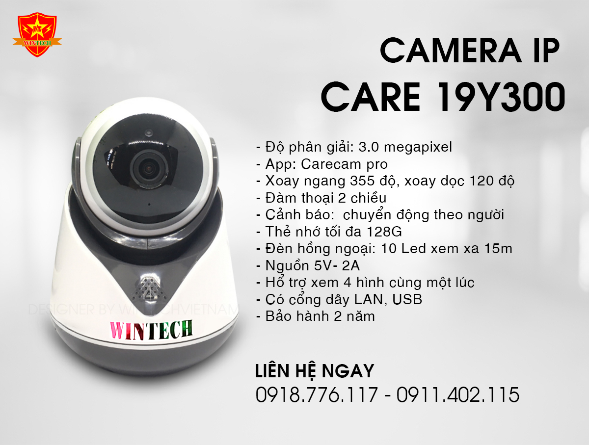 Camera WiFi 19Y300-W10 WinTech độ phân giải 3.0MP