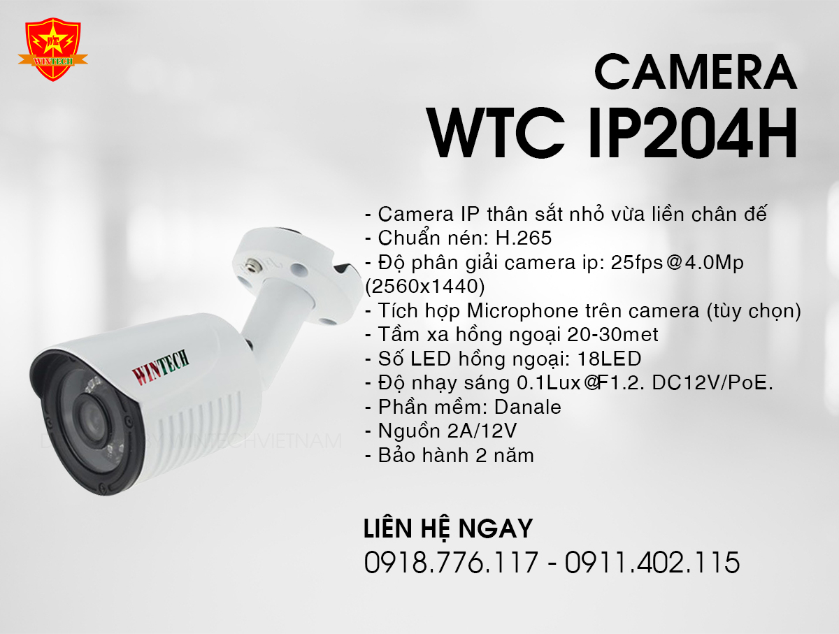 Camera WTC IP204H - 4.0MP