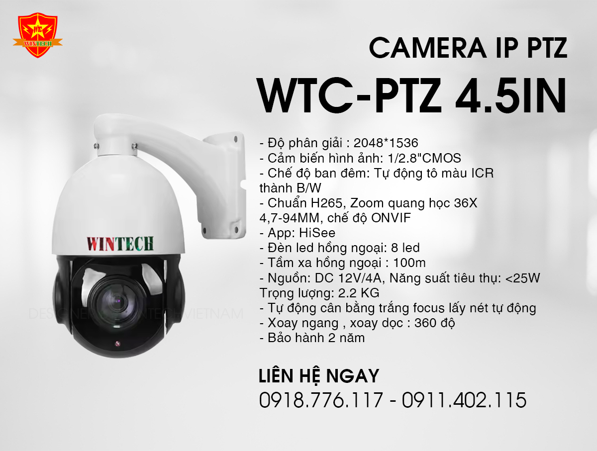 Camera IP PTZ 4.5IN